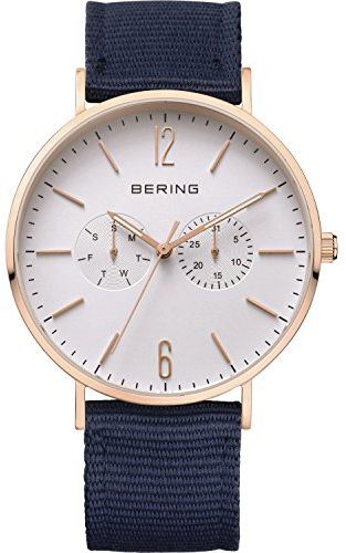 BERING Herren Uhr Quarz Movement - Classic Collection mit Nylon und Saphirglas 14240-864 Armbandsuhren - 3 ATM
