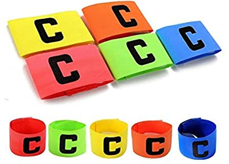 Wrzbest Football Soccer Captain's Armbands Captain Armband Special Custom Size for Kids and Youth (‎Yellow,Orange,Red,Green,Blue)
