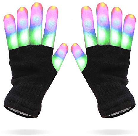 Luwint Kids LED Finger Light Gloves - Amazing Colorful Flashing Novelty Toys for Children Boys Girls