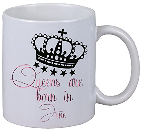 Netspares Kaffee Tasse Queens Are Born in June Geburtstag Königin Monat Geschenk Büro