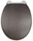 Croydex Montoro Flexi-Fix Soft Close Toilet Seat - Quick Release Button for Easy Cleaning and Adjustable Hinges with Top and Bottom Fixings, Antibacterial Wooden Surface (Walnut Effect)
