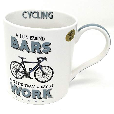 Lesser & Pavey Fahrradbecher, Keramik-Kaffeetassen für Zuhause oder Arbeit, Premium-Design-Tassen für alle Gelegenheiten, schöne Tassen für Tee, Kaffee und heiße Getränke