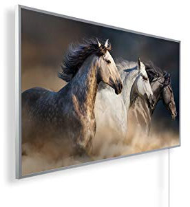 Könighaus 800W Infrarotheizung mit Bild in HD Qualität ✓ Energiesparend ✓ 5 Jahre Garantie ✓ Doppelter überhitzungsschutz ✓ Infrarot Wandheizung ✓ Motiv: 101. Pferde