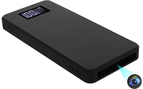 Igzyz Spy Cameras, Hidden Camera 10000mAh Portable Charger 1080P Mini Security Camera with Night Vision, Micro Nanny Camera Motion Detection for Indoor/Outdoor(No SD Card)