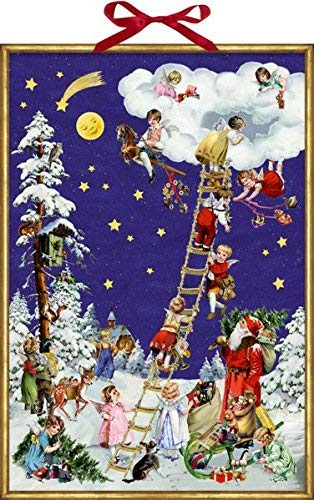 Coppenrath Großer Adventskalender Nikolaus mit Engeln 55 x 38cm