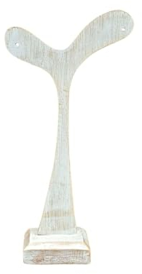 Coco Papaya Schmuckständer für Ohrringe, 14 cm, Weiß gekalkt