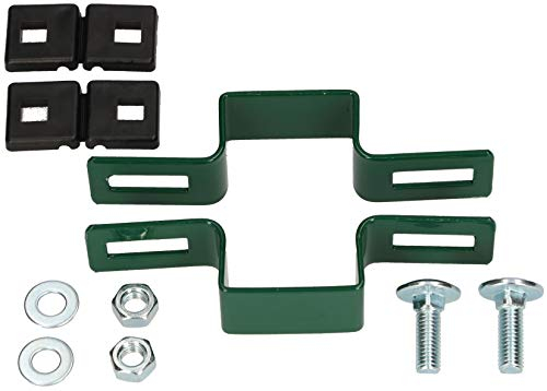 KOTARBAU® Abrazadera Central Rectangular 60 x 40 mm para Valla de Postes Verde Fijación Mate