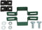 KOTARBAU® Abrazadera Central Rectangular 60 x 40 mm para Valla de Postes Verde Fijación Mate