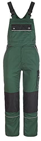 TMG | Leichte Arbeitslatzhose für Herren Style Light, grüne/khaki Arbeitshose mit Kniepolster & Taschen, robust | Gr. 44