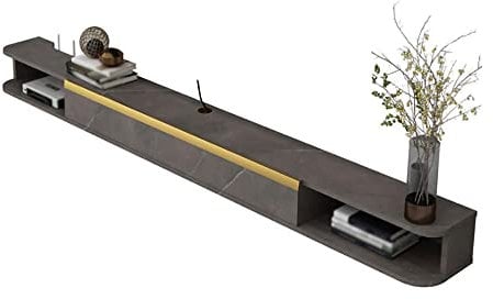 Tv Cabinets, Routers Projectors Game Consoles Display Stand Wall-Mounted Tv Cabinets with Cable Holes, Suitable for Living Room Bedroom/Gray / 101cm