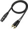 QIANRENON Câble répartiteur stéréo XLR femelle vers double RCA mâle 3 broches XLR vers 2 RCA mono Y - Câble audio pour mixeur, amplificateur, équipement audio KTV, 1 m