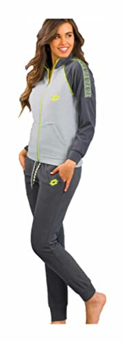 Lotto Tuta Donna in Pile con Zip Intera - Invernale, Felpata, Completa per Casa (6043 Antracite, M)