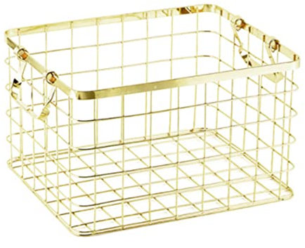 Zerodeko Aufbewahrungskorb Aus Eisen Mehrzweck Haushaltskorb s Mit Griffen Korrosionsbeständig Und Stabil Für Wäsche Und Handtücher Kleiner Nordischer Metallkorb