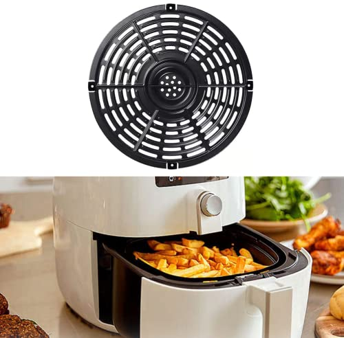 RANRAO Air Fryer Replacement Grill Pan Fit Air Fryers Crisper Plate Non-Stick Fry Pan With 4 Silicone Sleeves