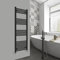 WarmeHaus Modern Bathroom Heated Towel Rail Ladder Radiator 1400x500mm Straight for Bathroom Kitchen Black