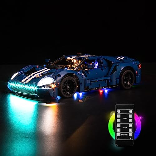 Fernbedienung Licht-Kit für Lego 42154 Technic Ford GT 2022 Auto-Modellbausatz (Kein Lego-Modell), Led Beleuchtungs Set Kompatibel mit Lego Ford GT, Kreative Spielzeuglichter für Erwachsene und Kinder