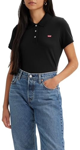 Levi's Women's Housemark Polo Shirt Donna, Caviar, S