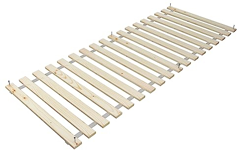 BDW Holztech Sommier à Lattes 350 kg - Sommier à Lattes Extra Fort de Haute qualité provenant de forêts locales - Sommier à Lattes à Rouleaux Non traité pour Votre Sommeil sain (80x200)
