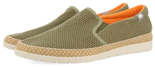 GIOSEPPO Espadrillas di Colore Beige in Maglia con Cotone Riciclato da Uomo YACOLT, Cachi., 45 EU
