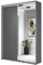 Meble Slupia - Garderobenschrank - Kleiderschrank mit Spiegel und Schiebetüren - 140x242x45 cm - Kleider Schrank Schlafzimmer mit Kleiderstange - ZUZA 01 Anthrazit, Griff