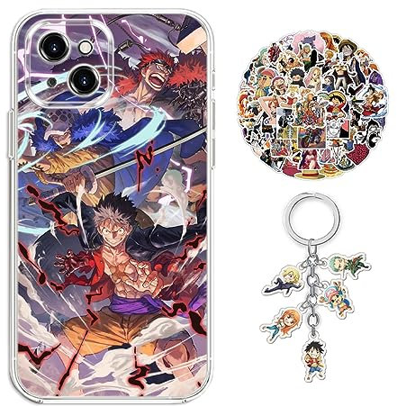 Staremeplz Compatible with iPhone 12 Mini Case One -Piece Shinobu Anime Design [With Keychain and 50pcs Stickers] Cartoon Transparent Soft Silicona Case for iPhone 12 Mini