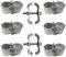 PetPalace Chain Link Fence Panel Clamps, Dog Kennel Panel Clamps for Round Pipe 1-3/8/32mm Diameter, Saddle Clamp, Kennel Clamp