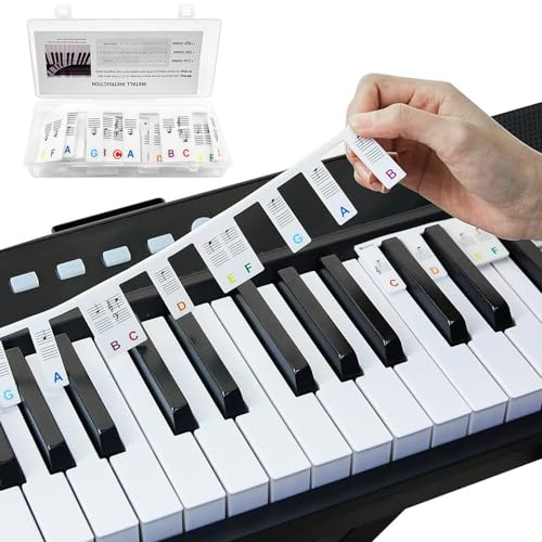 Abnehmbare klaviertastatur notenetiketten,Klavier sticker für das Lernen - von KlavierlehrerInnen empfohlen - Klavier spielen lernen für Kinder, Anfänger, und Erwachsene