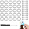 Lot de 25 ouvre-bouteilles vides et ouvre-bouteilles pour bière – bricolage, en métal, rondes, argentées – pour cuisine, bar, restaurant – en résine