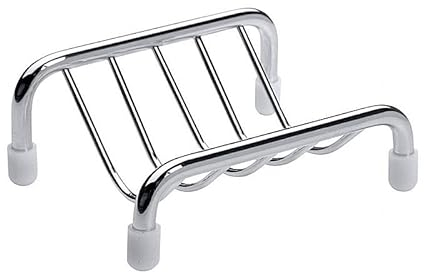 Brillantbad BYTRO Seifenschale für Dusche Waschbecken & Bad WC (Messing poliert 75x95x30 mm) - rutschfester Seifenkorb mit Ablauf freistehend ohne Bohren - Seifenablage & Soap Holder mit Abtropfgitter