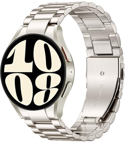 Netolo One-Click Wechseln Armband Kompatibel mit Samsung Galaxy Watch 7 6 5 4 Armband 40mm 44mm, Keine Lücke Edelstahl Metallarmband für Galaxy Watch 4 6 Classic/ 5 Pro/FE