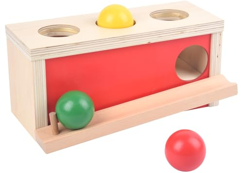 Smartwo Montessori Spielzeug ab 1 Jahr, Baby Holzspielzeug ab 9 Monate, Objektpermanenz Box für Baby 12-18 Monate, Motorikspielzeug für frühe Entwicklung, Geschenk für Mädchen & Jungen