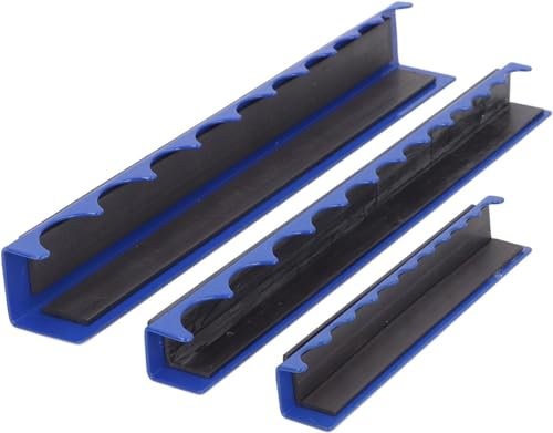 3pcs Magnetic Strip Rail Socket Holder/CR V Steel 1/2,3/8,1/4 Magnetic Rail Sockets Organizer/for Workshop Garage Home