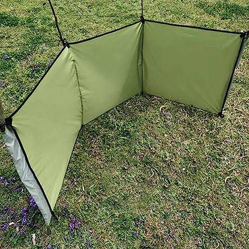 Hapihom Pare-vent de camping pour cuisinière, pare-brise en tissu Oxford pour la plage, coupe-vent portable pliable avec sac de transport pour pique-nique de jardin barbecue feu de camp type C : 250 ×