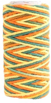 Baumwollseil, 1 mm, 22 m, Baumwollfaden, farbiges Baumwollseil für Wandteppich, hängende Ornamente, Weihnachtsdekoration