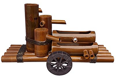 KHYTEBV Fountain Garden Jardin Zen Fontaines et Jeux d'eau de Jardin Jardin intérieur et extérieur Fontaines en Bambou Décorez Votre Cour et Faites du T