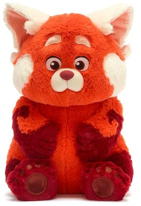 Disney Store Offizielles MEI Lee als roter Panda Kuscheltier, Rot, 44cm, Große weiche Plüschfigur mit Flauschigen Augenbrauen – Geeignet ab 0 Jahren