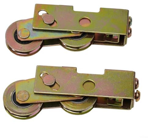 Rodillo de puerta corrediza de metal resistente, aluminio tándem corredera de patio ruedas de repuesto para puerta corredera de puerta de ventana