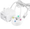 Puupaa Pompa dell'acqua nebulizzatore, USB 5 V, mini macchina per nebbia per fontana d'acqua, stagno, luci LED, per Halloween, feste, giardino, giardino roccioso, cortile all'aperto (bianco)