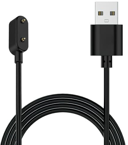 Charger Compatible with Huawei Watch Fit/Fit 2/Fit Mini/Band 9/8/7/6/6 Pro/Honor Band 9/7/6/Watch ES/4X/4Pro Samsung Galaxy Fit 3 Smartwatch Replacement Magnetic USB Charger Cable, black 100cm