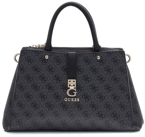 GUESS Zamira Luxury Satchel Coal Logo