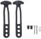 Cpolebev 2 Pack Boat Telescoping Ladder Rubber Strap Boarding Fixed Lock Belt Adjustable 3-Hole for Pontoon Boat Yacht Roof