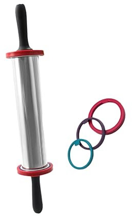 Holibanna in Acciaio Inossidabile da 11 Pollici Regolabile con Spessore Utensile per Pasta e Biscotti Superficie Antiaderente