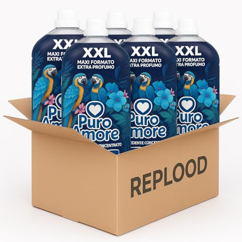 PURO AMORE Ammorbidente Concentrato Blue Sky – Extra Profumo | Formato XXL 86 Lavaggi | Confezione da 3 o 6 Pezzi (6)