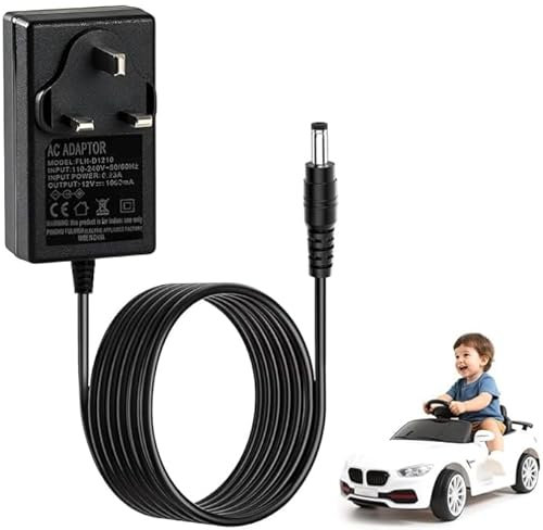 6V Battery Charger for Child Electric Car Universal 6 Volt Supply Power Adapter with LED Indicator for Electric Ride on Toy Car Motorcycle Quad Bike Audio Video Router Sports Cars 5.5mm*2.1mm