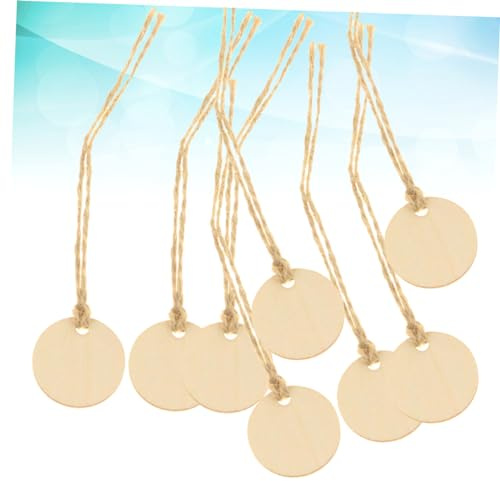 Mobestech 50 Piezas Etiquetas Colgantes para Botellas de Vino Decoración DIY para Bodas y Fiestas Etiquetas Beige para Manualidades y Decoración