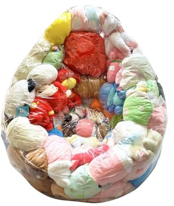 Kuscheliges Stofftier – 75 x 75 x 60 cm, transparenter Plüsch-Sitzkissen für Kinder, Teenager, Erwachsene, Spielzimmer, Kinderzimmer, Schlafzimmer, Wohnung, Lounge, weiches Sofa-Accessoire für