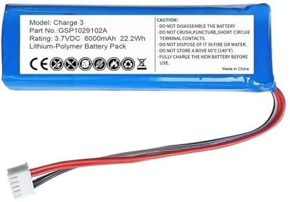 6000mah Speaker Battery Replacement，Compatible For JBL Charge 3 GSP1029102A Batteria