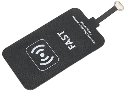 ANGGREK Wireless Charger Receiver, Leather Micro USB Patch, 10W Fast Charge for All Micro USB Devices