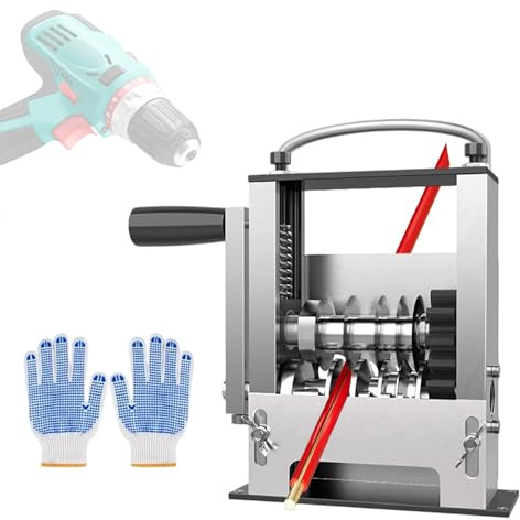 Agrdeed Wire Stripper Machine, 2 in 1 Manual Drill Powered Cable Stripper Machine for 3-17mm Cable, 6 Channel & 5 Blades, Adjustable Blade Electricians Tool for DIY, Workshop, Recycling
