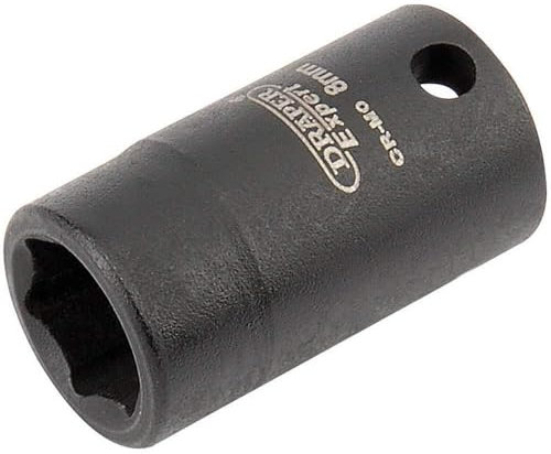 Draper 5012 Square Drive Hi-Torq 6 Point Metric Impact Socket ,Blue,1/4, 8 mm Size